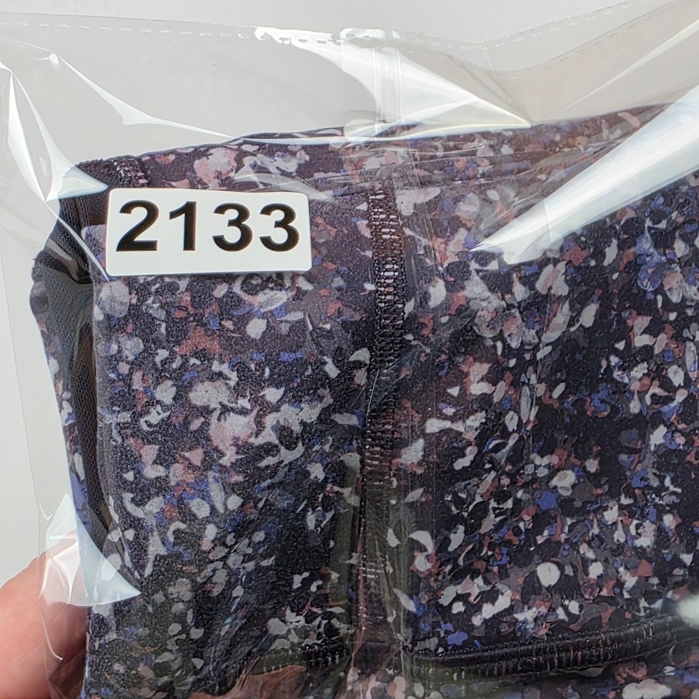 Athleta Rainier Printed Mesh Size S Purple Women High Rise Pocket Leggings - Picture 10 of 10